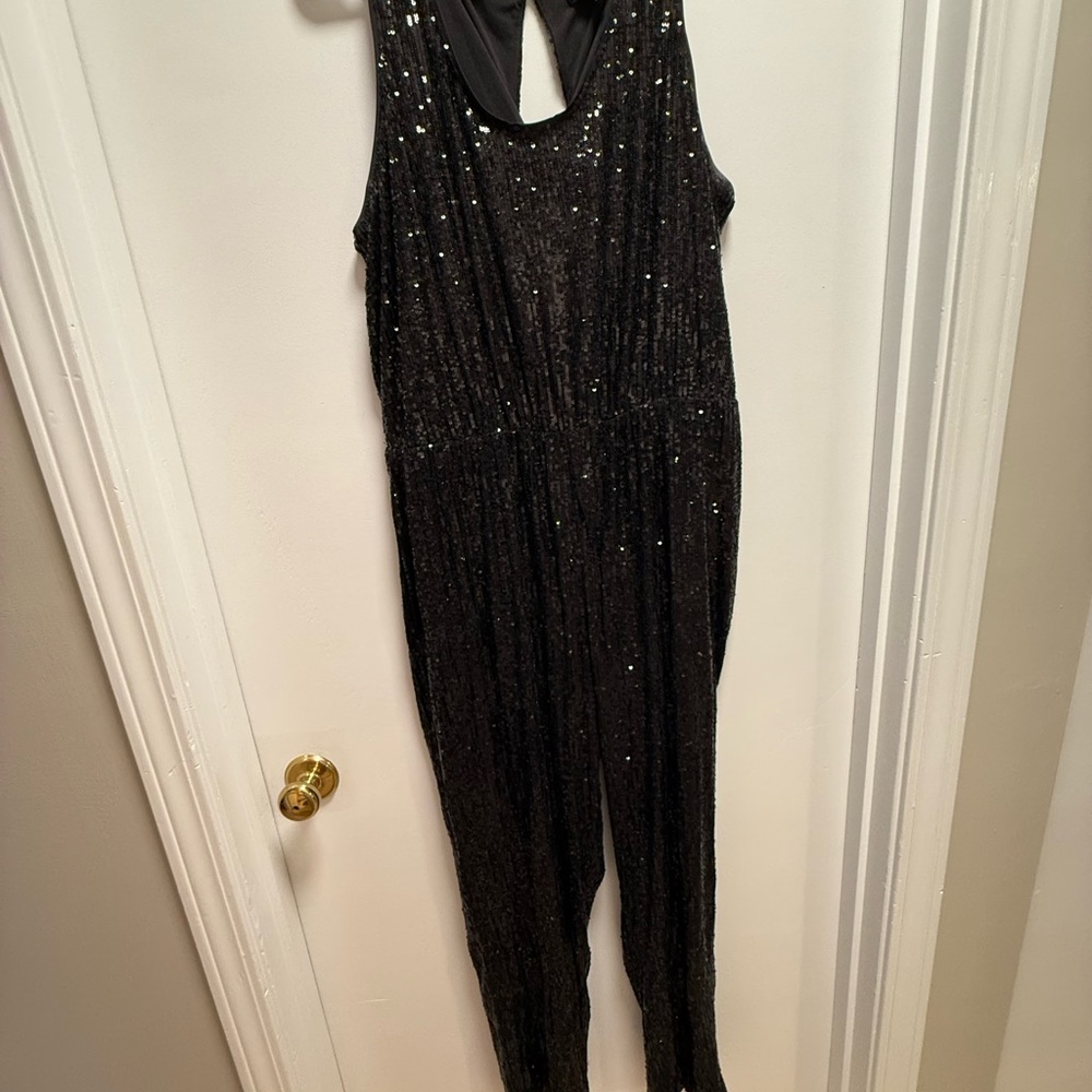 Black Sequin Jumpsuit